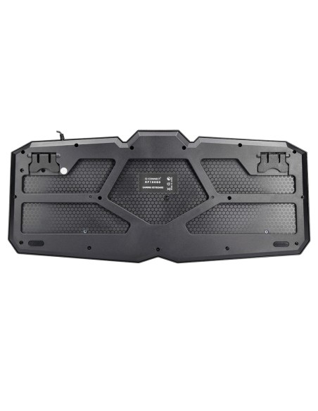 Set teclado y raton q-connect gaming con cable e iluminacion led color negro