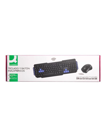 Set teclado y raton q-connect inalambrico...