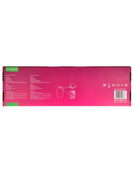 Set teclado y raton q-connect con cable color negro