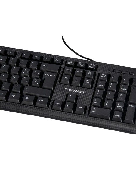 Set teclado y raton q-connect con cable color...