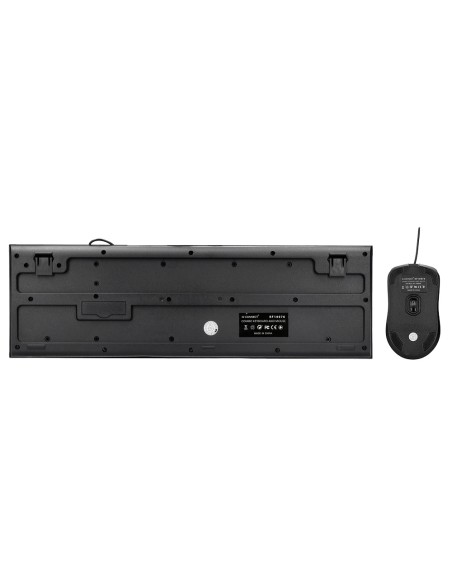 Set teclado y raton q-connect con cable color negro