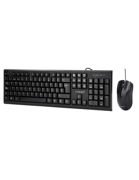 Set teclado y raton q-connect con cable color...
