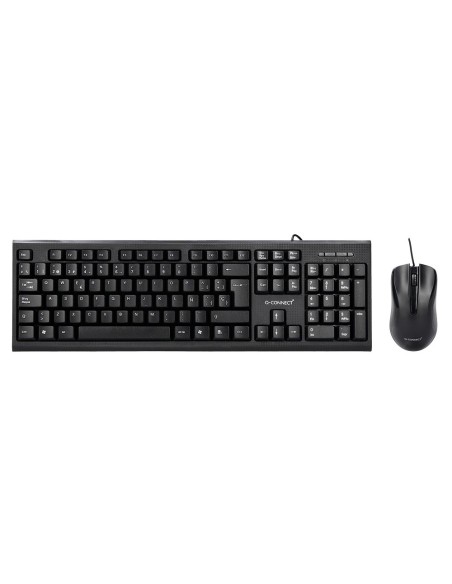 Set teclado y raton q-connect con cable color...