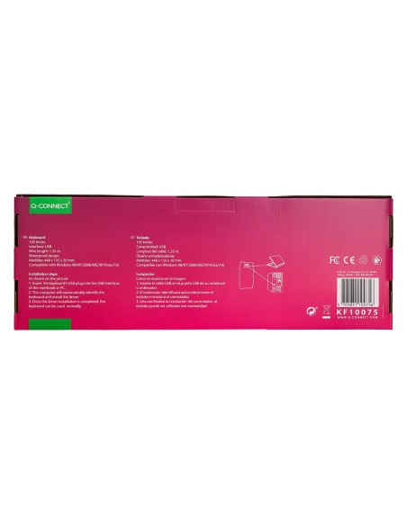 Teclado q-connect con cable 1,35 mt color negro