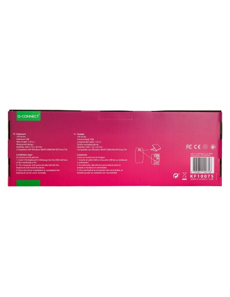 Teclado q-connect con cable 1,35 mt color negro
