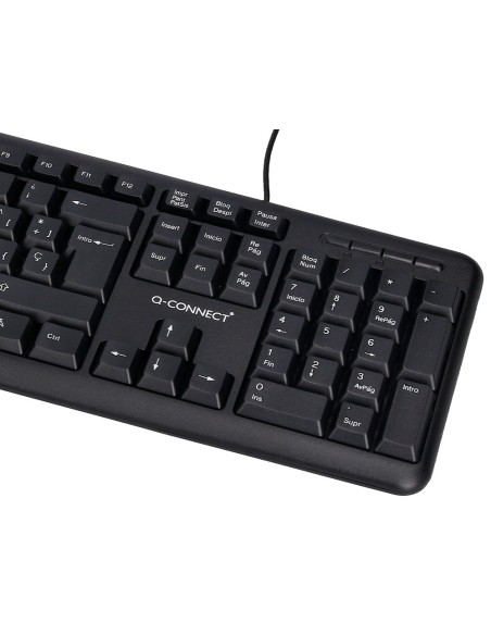 Teclado q-connect con cable 1,35 mt color negro