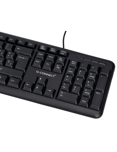 Teclado q-connect con cable 1,35 mt color negro
