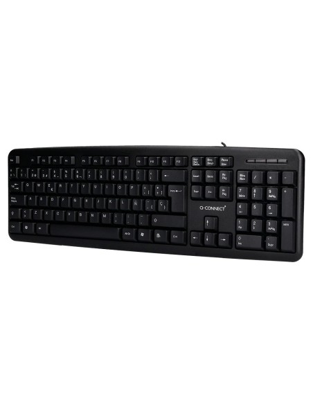 Teclado q-connect con cable 1,35 mt color negro