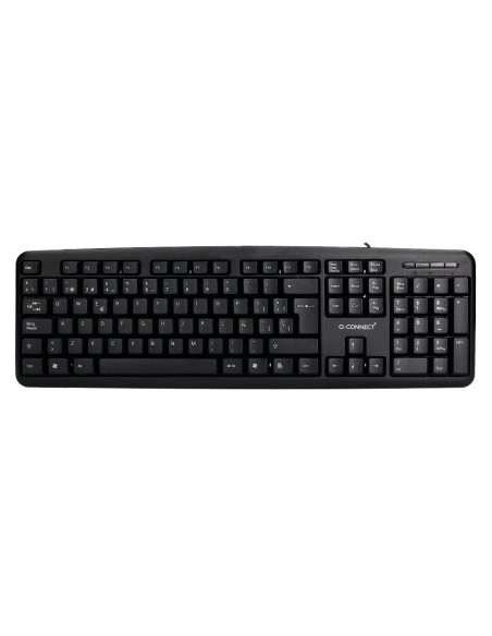 Teclado q-connect con cable 1,35 mt color negro