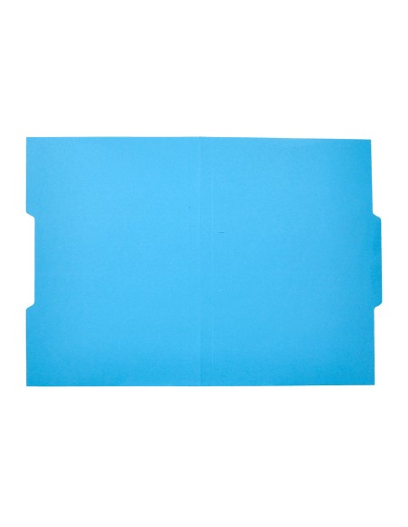 Subcarpeta cartulina liderpapel folio pestaña central 240g/m2 azul