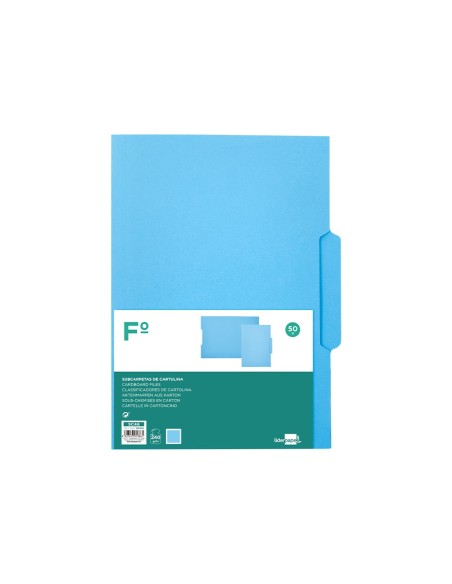 Subcarpeta cartulina liderpapel folio pestaña...