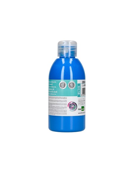 Pintura acrilica liderpapel bote de 250 ml cian