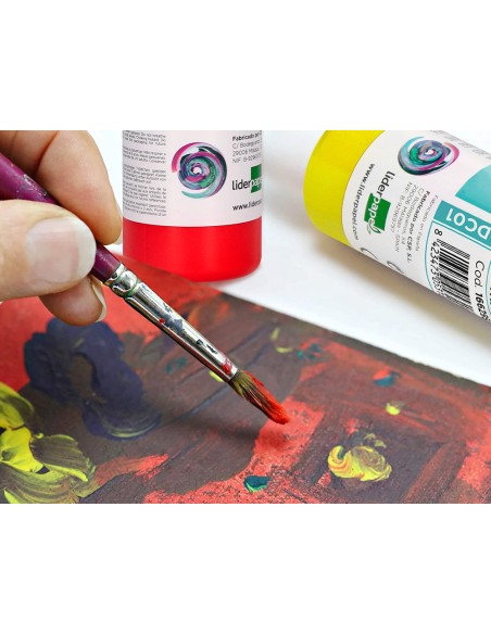 Pintura acrilica liderpapel bote de 80 ml verde oscuro