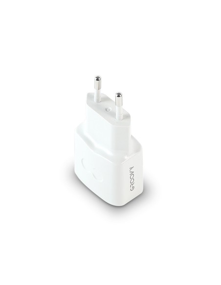 Cargador pared groovy 1 usb + 1usb-c color blanco
