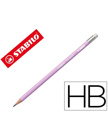 Lapices de grafito con goma stabilo swano mina...