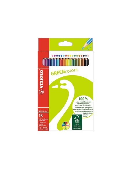 Lapices de colores stabilo green colors con...