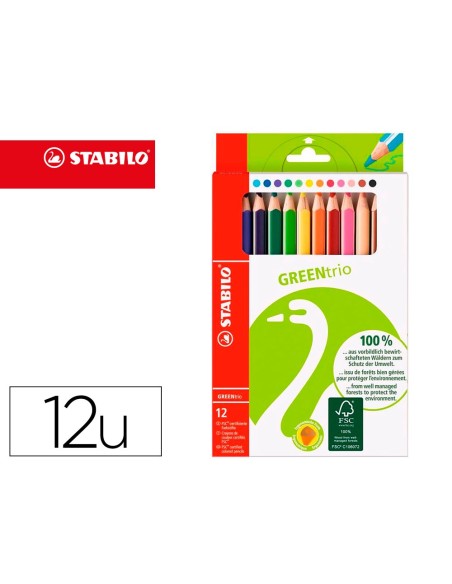 Lapices de colores stabilo green colors con...