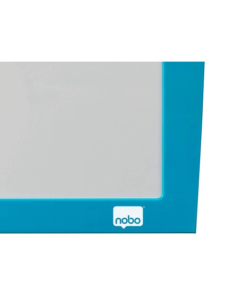 Pizarra blanca nobo magnetica marco azul 430x585 mm