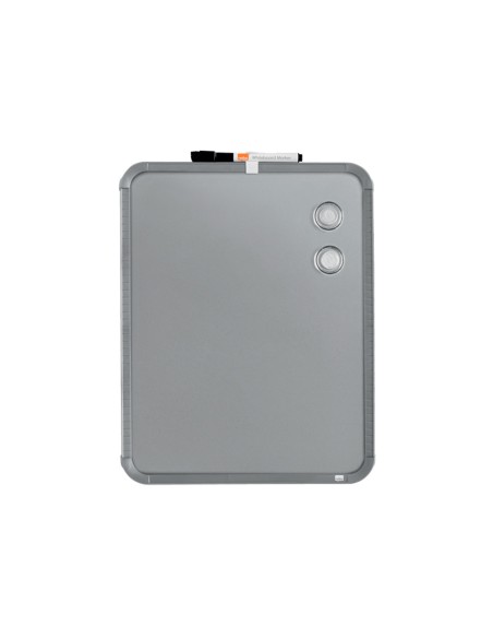 Pizarra nobo magnetica para el hogar acero marco slim plata 280x360 mm