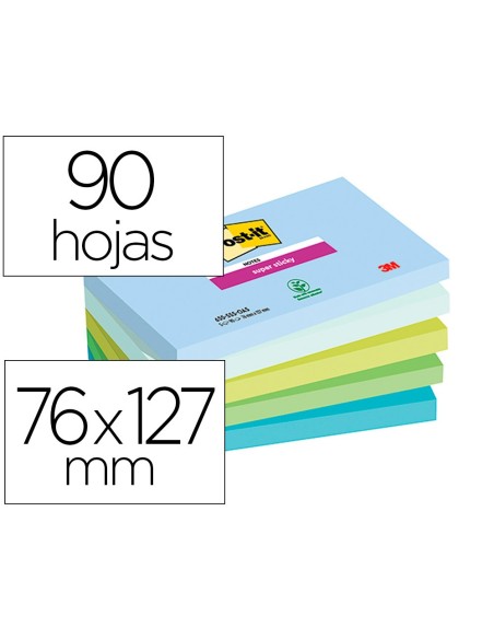 Bloc de notas adhesivas quita y pon post-it...