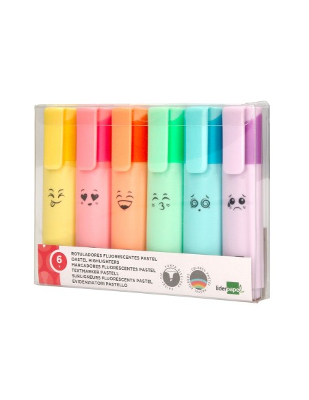 Rotulador liderpapel fluorescente pastel punta...