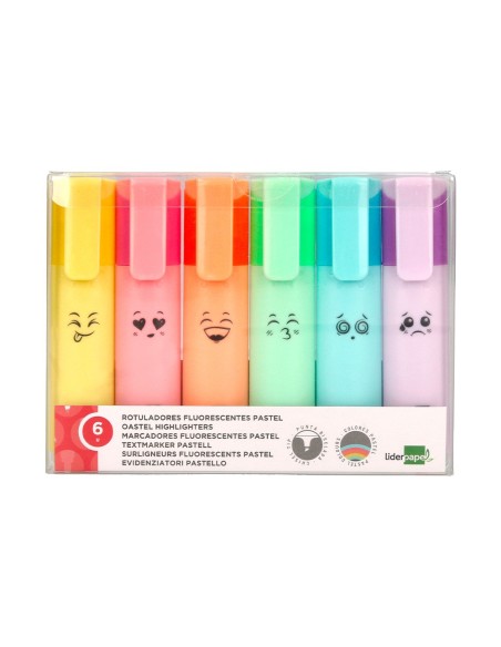 Rotulador liderpapel fluorescente pastel punta...