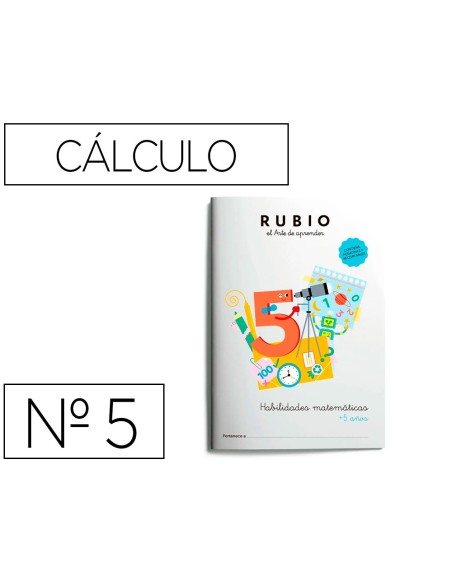 Cuaderno rubio habilidades matematicas + 5 años