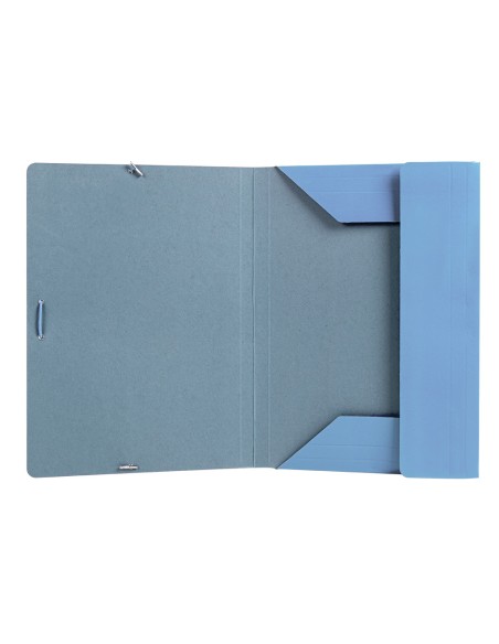 Carpeta liderpapel gomas folio 3 solapas carton plastificado colores pasteles surtidos