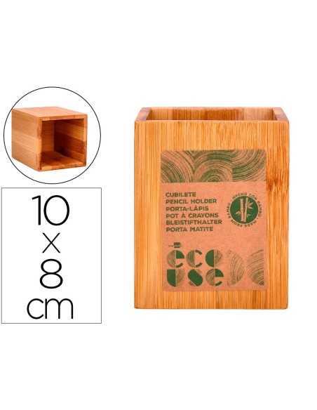 Cubilete portalapices liderpapel bambu 100%...
