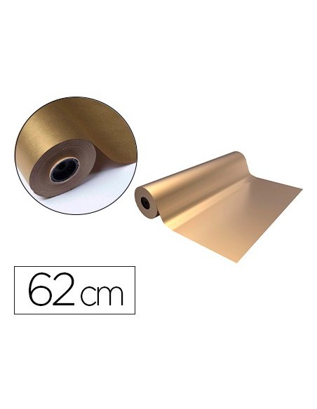 Papel de regalo basika metalizado oro bobina...