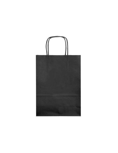 Bolsa papel q-connect celulosa negro l con asa...