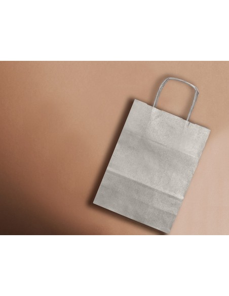 Bolsa papel q-connect kraft plata l con asa...
