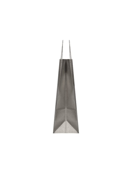 Bolsa papel q-connect kraft plata l con asa retorcida 320x400x14 mm
