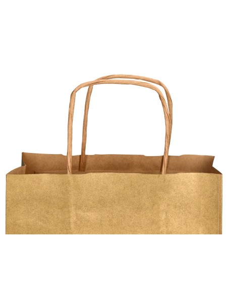 Bolsa papel q-connect kraft oro l con asa...