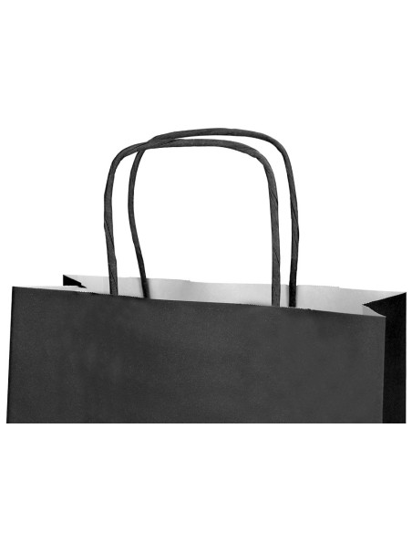 Bolsa papel q-connect celulosa negro m con asa...