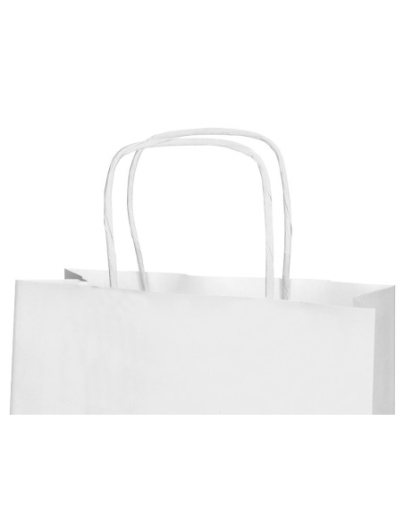 Bolsa papel q-connect celulosa blanco s con asa...