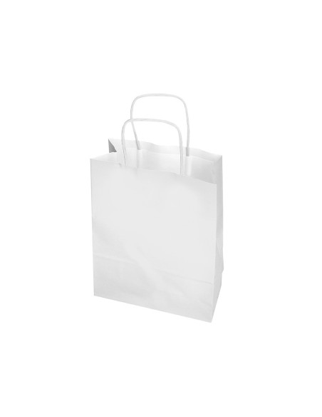 Bolsa papel q-connect celulosa blanco s con asa...