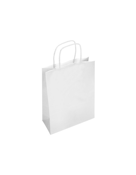 Bolsa papel q-connect celulosa blanco s con asa...