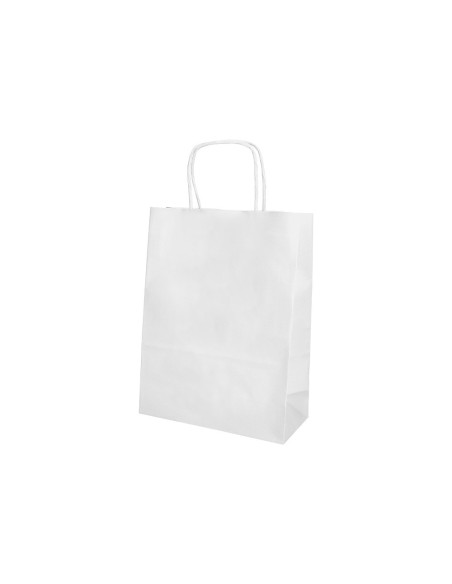 Bolsa papel q-connect celulosa blanco s con asa...