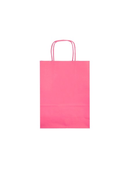 Bolsa papel q-connect celulosa rosa xs con asa...