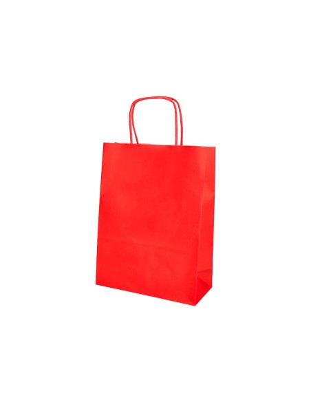 Bolsa papel q-connect celulosa rojo xs con asa...