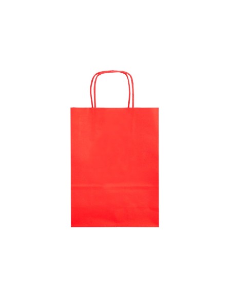 Bolsa papel q-connect celulosa rojo xs con asa...
