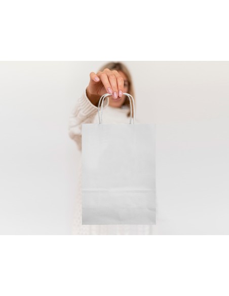 Bolsa papel q-connect celulosa blanco xs con...