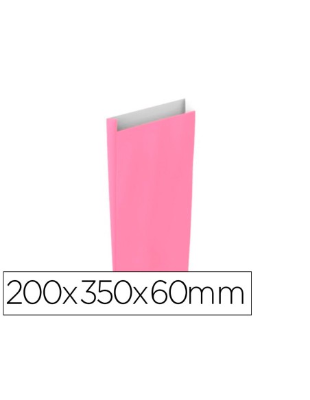 Sobre papel basika celulosa rosa con fuelle m...