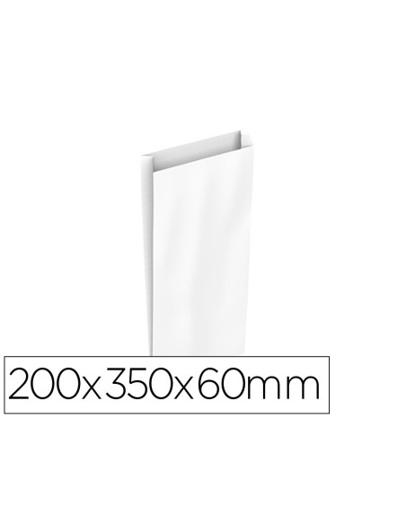 Sobre papel basika celulosa blanco con fuelle m...