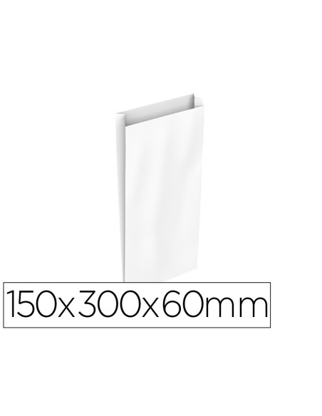 Sobre papel basika celulosa blanco con fuelle s...