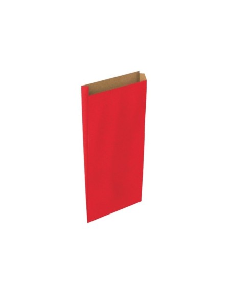 Sobre papel basika kraft rojo con fuelle s...