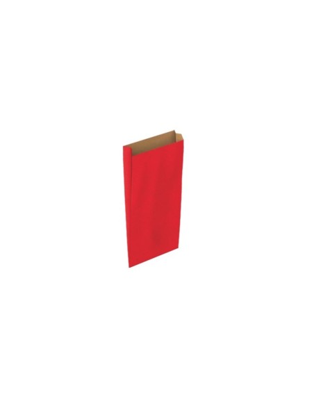 Sobre papel basika kraft rojo con fuelle xxs 100x200x30 mm paquete de 25 unidades