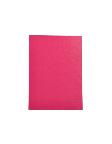 Tapa encuadernacion liderpapel carton a4 0,9mm rosa fluor paquete de 50 unidades