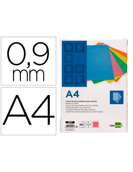 Tapa encuadernacion liderpapel carton a4 0,9mm...